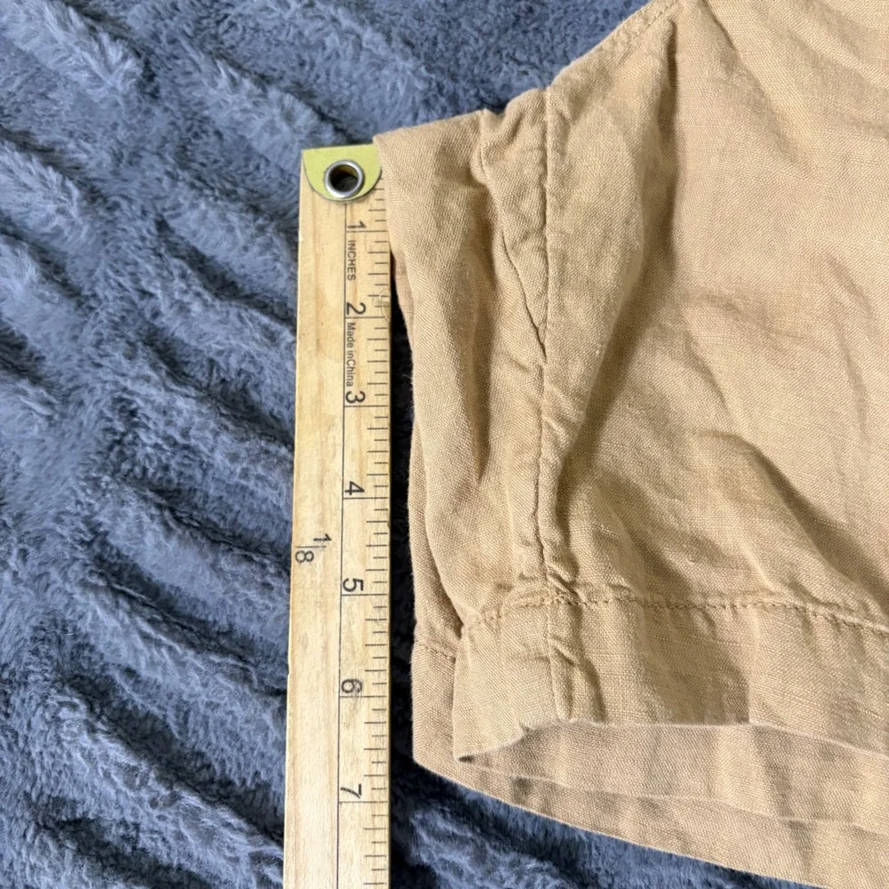 Polo Ralph Lauren Mens 36 Tan Linen Cotton Blend Straight Fit Chino Shorts AQ497